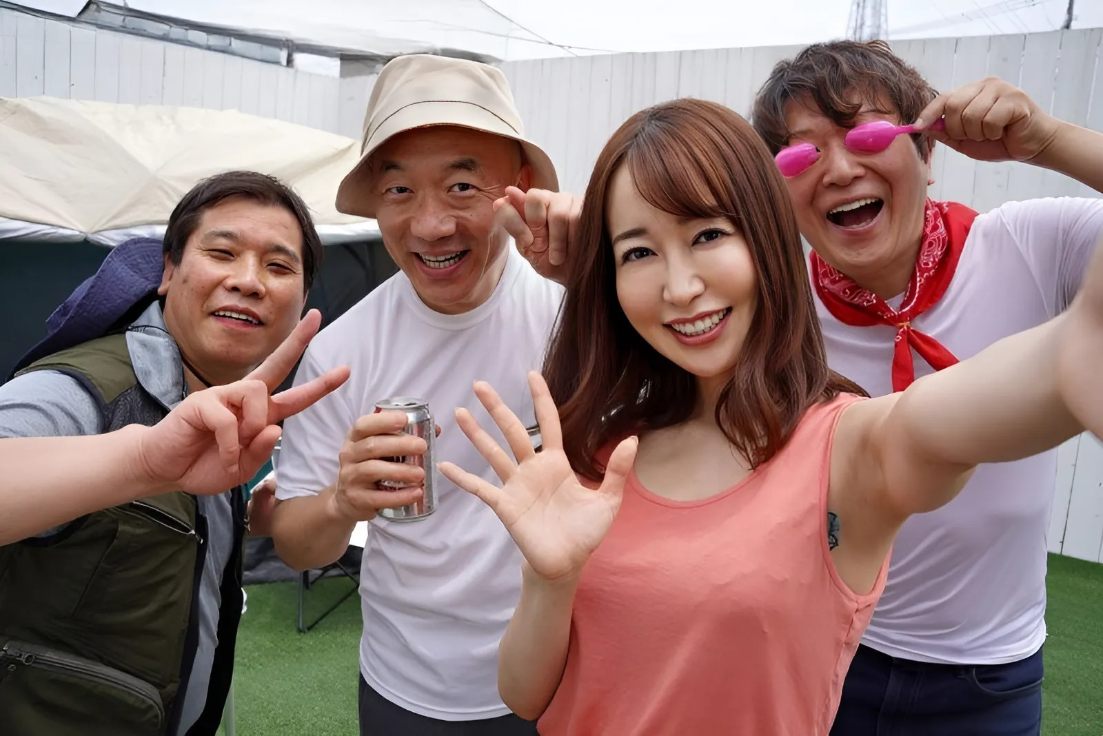 JUQ-179 Group fuck with neighbor's wife during camping trip